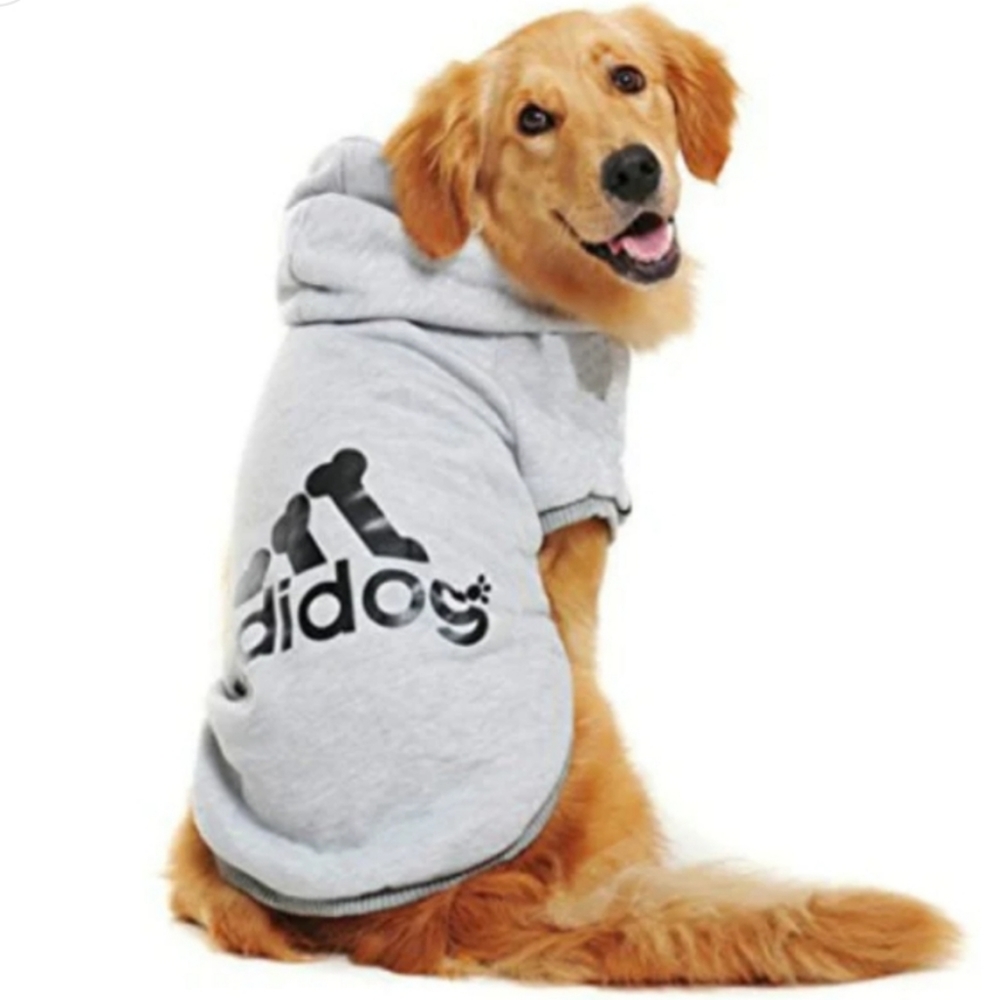 AdiDog Gray Stylish Dog Hoodie Warm New